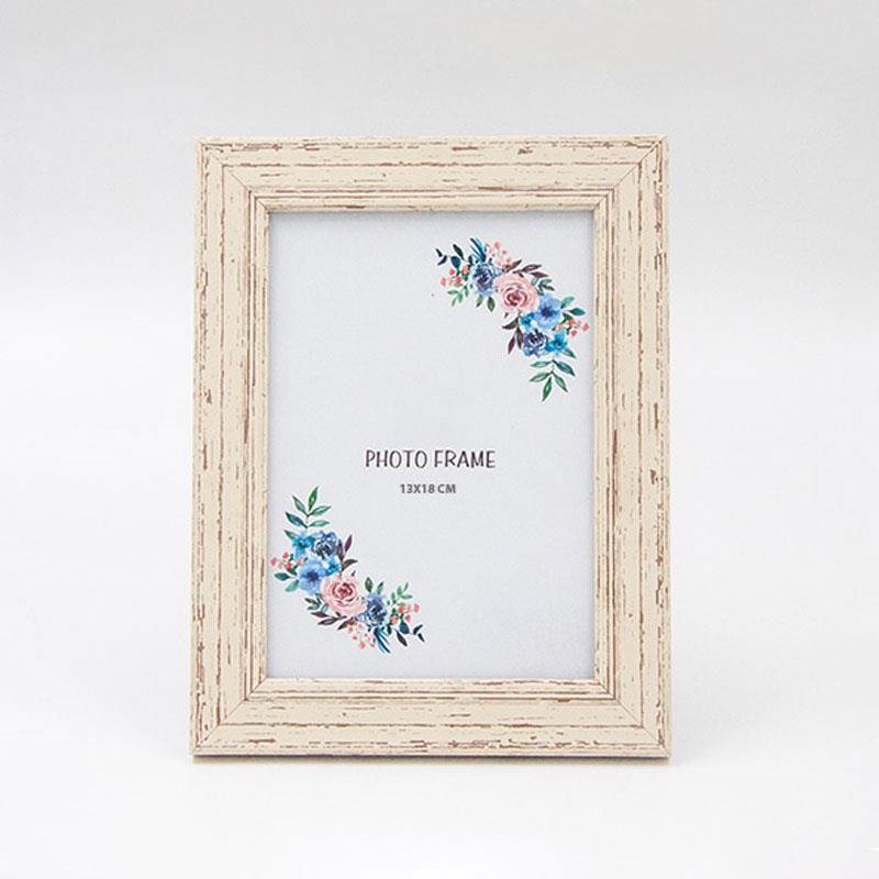 Beyaz Düz Eskitme Çerçeve 13x18 cm - Mondecor