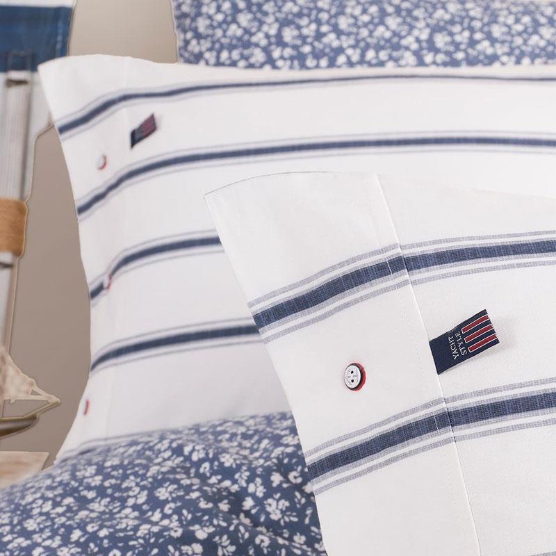 Blue Marine Çift Kişilik Nevresimli Pike Takımı Breezy İndigo