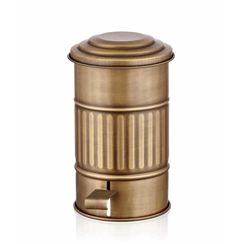 Çöp Kovası Banyo 5 Lt Gold Kaplama - The Mia