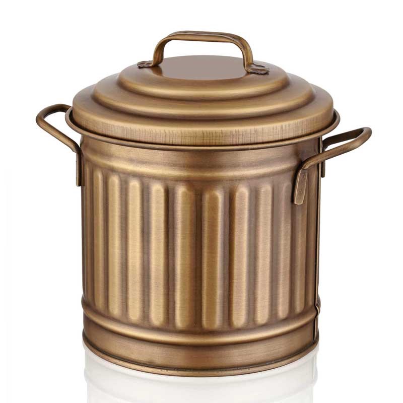 Çöp Kovası Tezgah 4 Lt Gold Kaplama