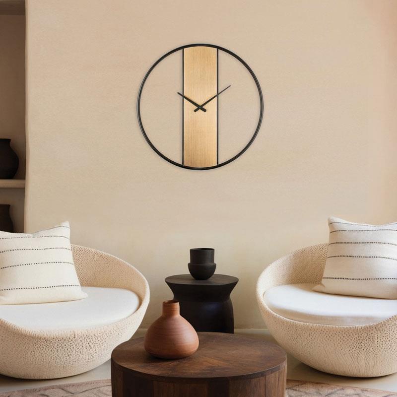 Demre Gold Minimalist Tasarım Metal Duvar Saati