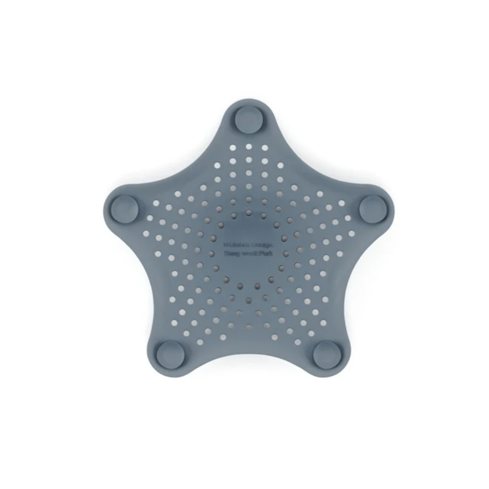 Denizyıldızı Saç Yakalayıcı/Banyo Gider Filtresi Gri Mavi Çap:15 cm