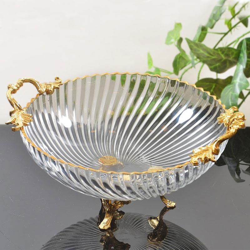 DH-5546A Kulplu Salata Kasesi Altın - Çamlıca Home