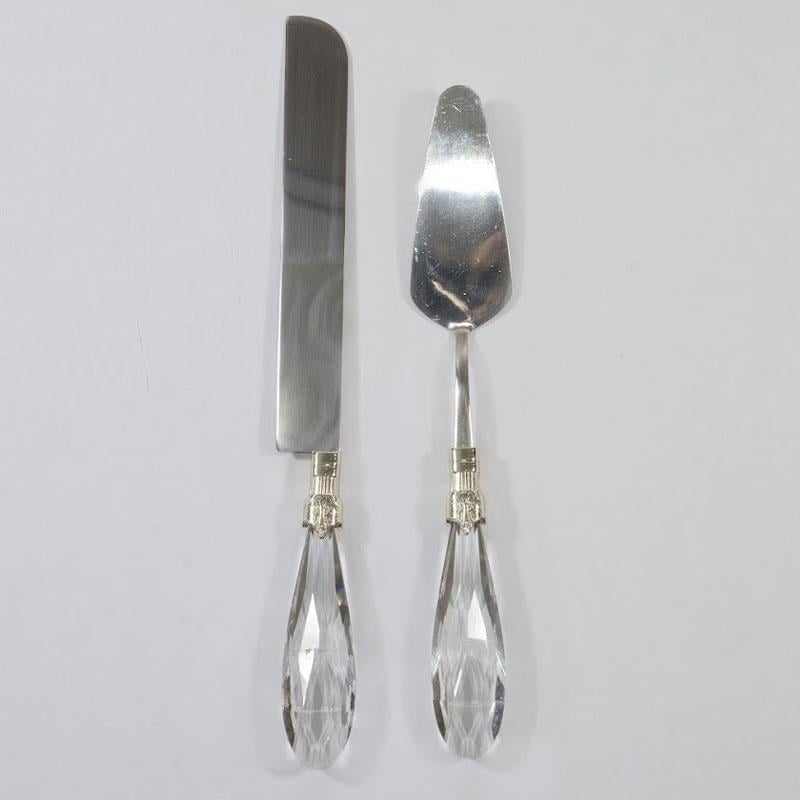 Diamond 2 Parça Pasta Servis Seti Gümüş - Çamlıca Home