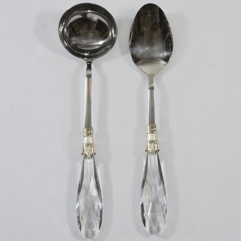 Diamond 2 Parça Pilav Kaşığı ve Çorba Kepçesi Seti Gümüş - Çamlıca Home