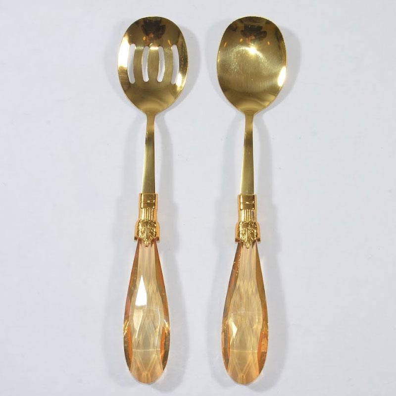 Diamond 2 Parça Salata Servis Seti Amber Titanyum - Çamlıca Home