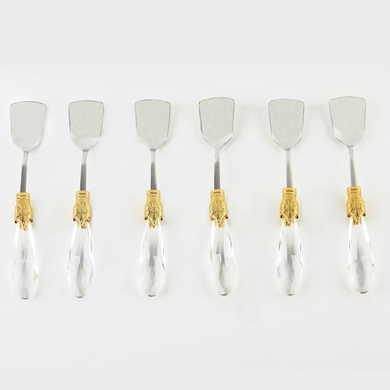 Diamond 6 Parça Tatlı ve Dondurma Kaşığı Altın - Çamlıca Home