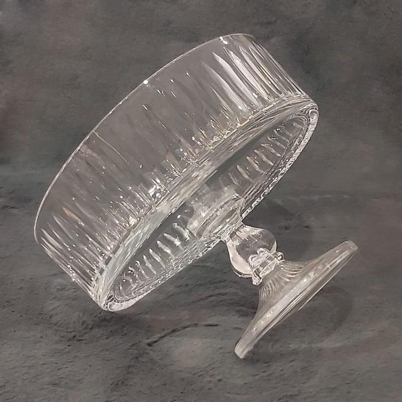 Dik Çizgili Cam Ayaklı Kase 25 cm