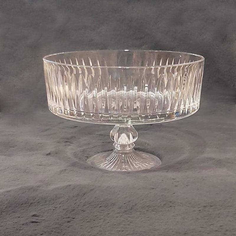 Dik Çizgili Cam Ayaklı Kase 25 cm