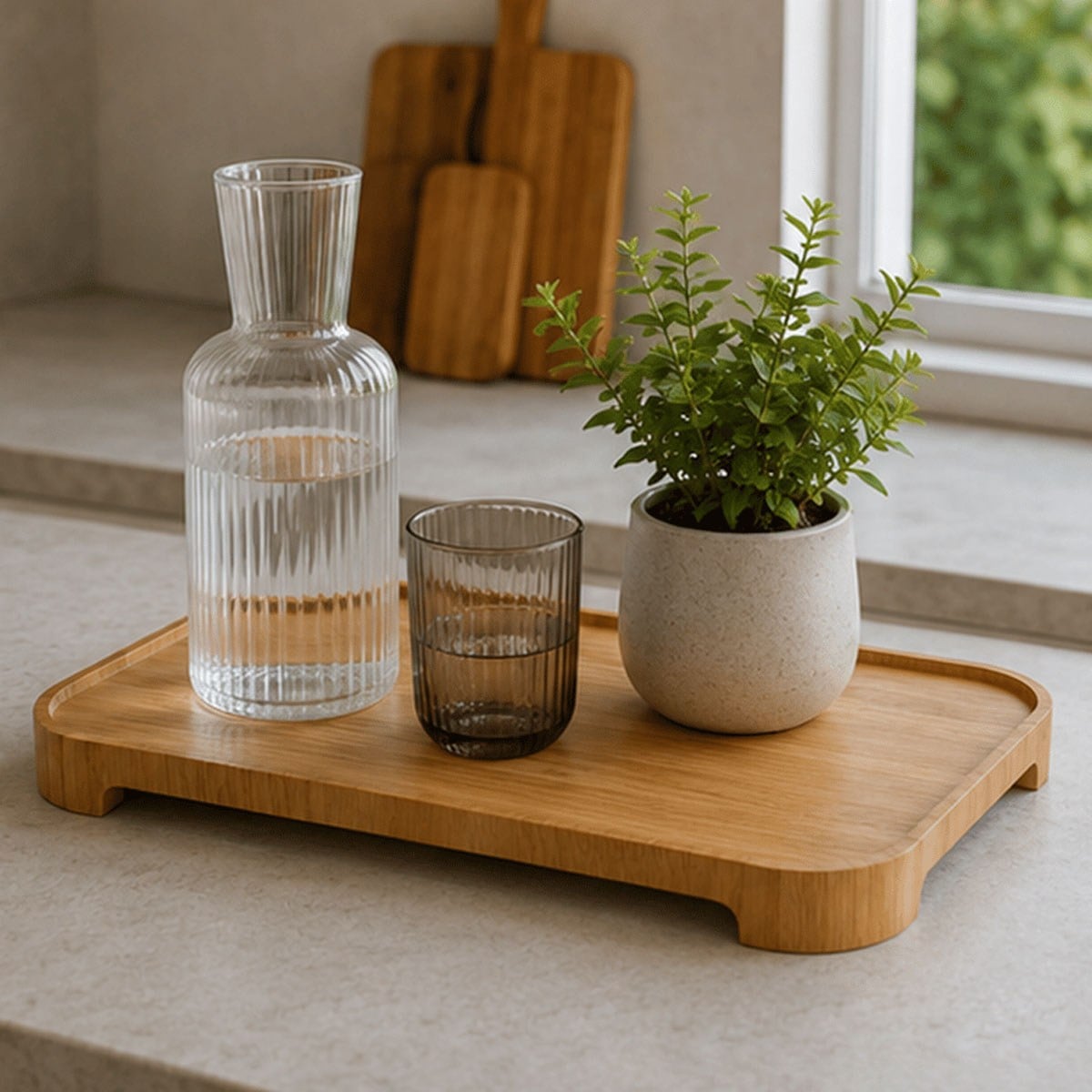 Doğal Söğüt Ağacı Sunum Tahtası L 45x27 cm