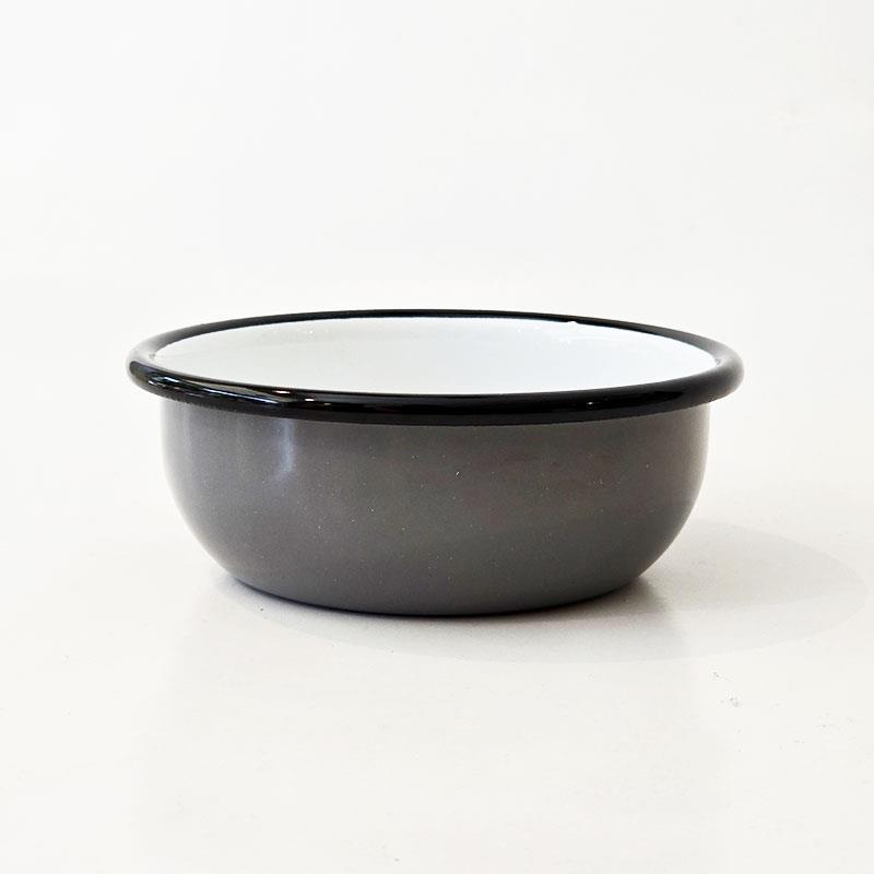 Emayra Emaye Kase 12 cm | Gri Kordon Siyah