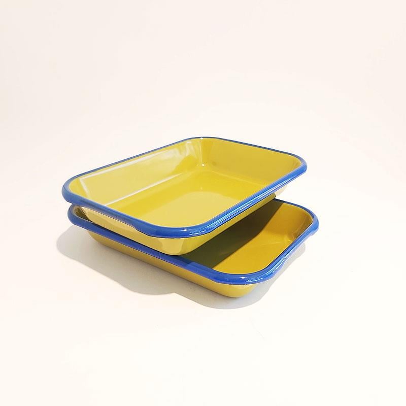 Emaye 22x16cm 2li Meze Tabağı Fıstık Yeşili - KordonKobalt 