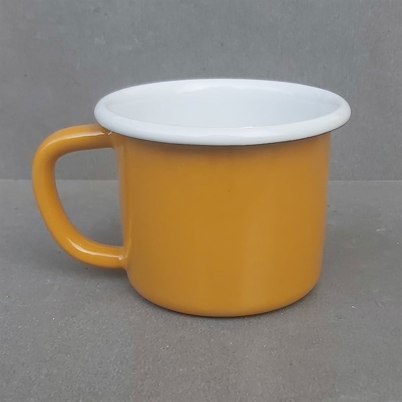 Emayra Emaye Kupa 350 ml | Oksit Sarı İç Beyaz