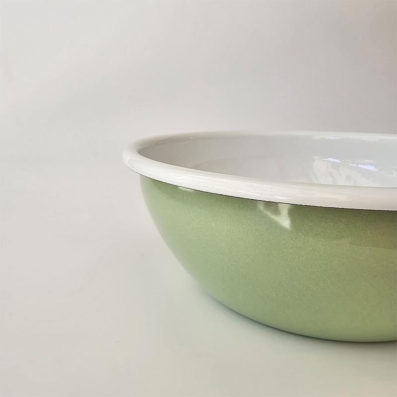 Emaye Kase 26 cm Nil Yeşili