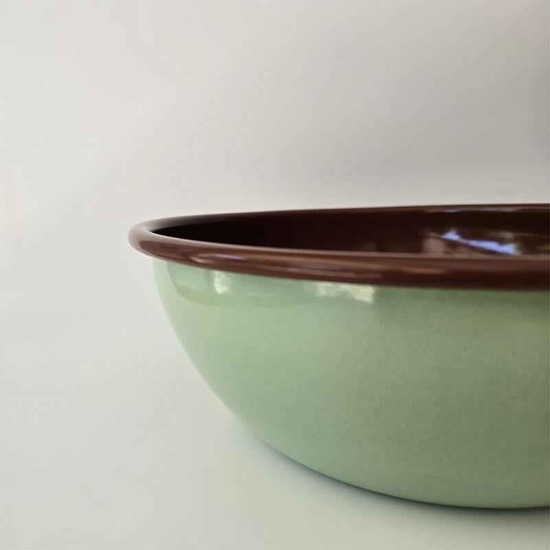 Emaye 32cm Kase Nil Yeşil Kahve