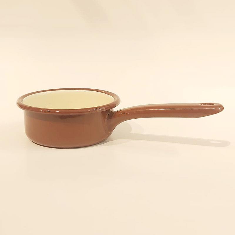 Emaye Kaserol 12 cm Kahverengi