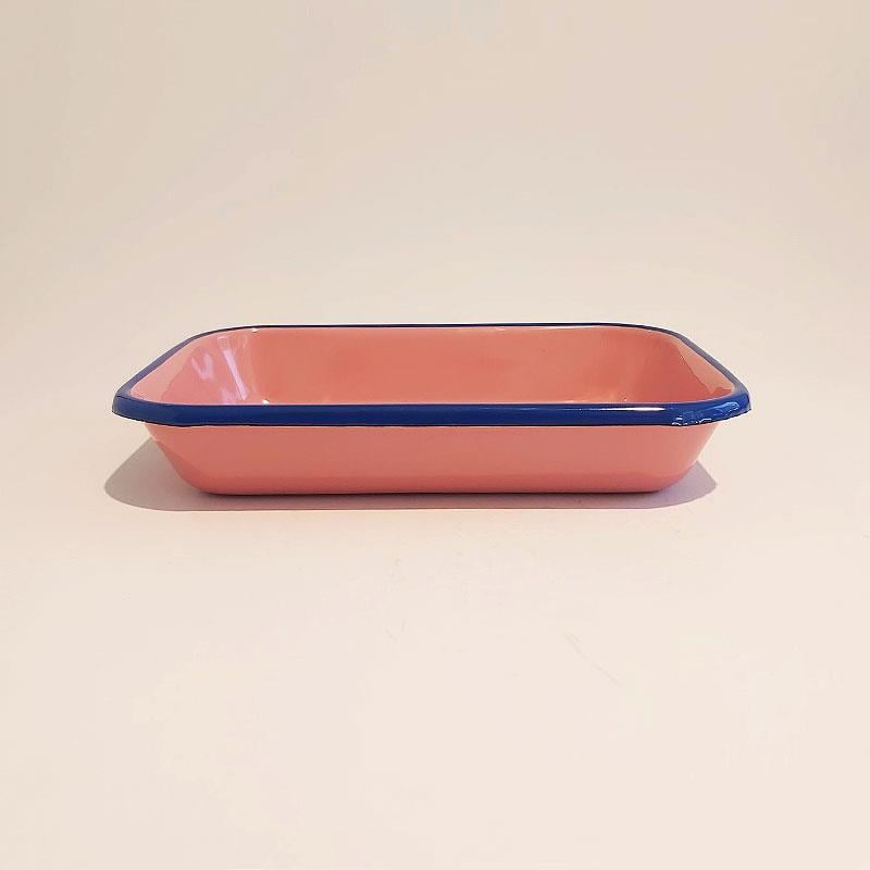 Emaye Meze Tabağı G.Kurusu Kordon Kobalt 22 x 16 cm