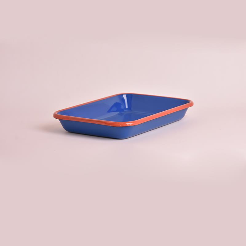 Emaye Meze Tabağı Kobalt 27 x 19 cm