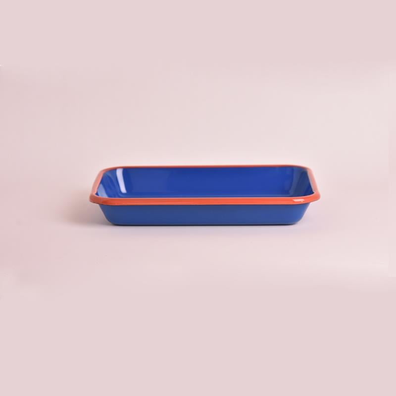 Emaye Meze Tabağı Kobalt 27 x 19 cm