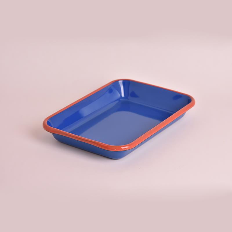 Emaye Meze Tabağı Kobalt 27 x 19 cm