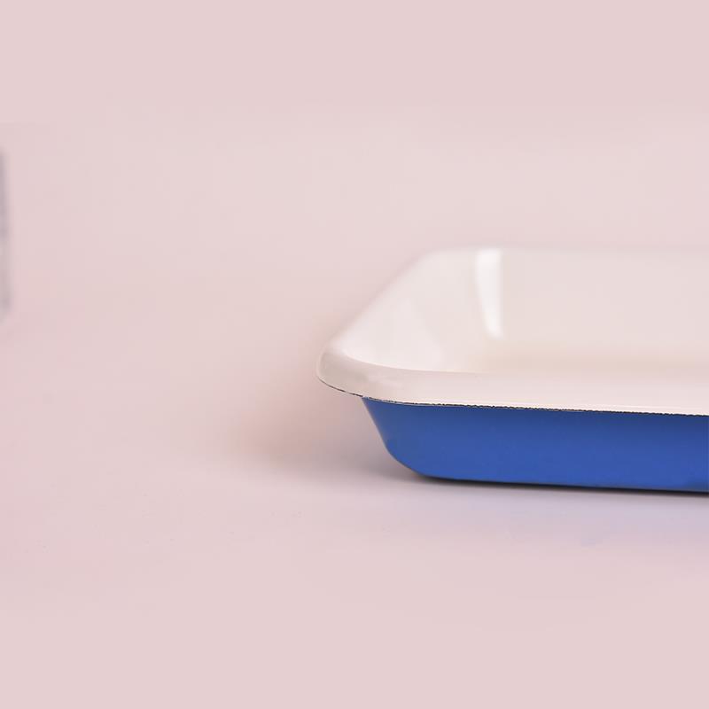 Emaye Meze Tabağı Lacivert 27 x 19 cm