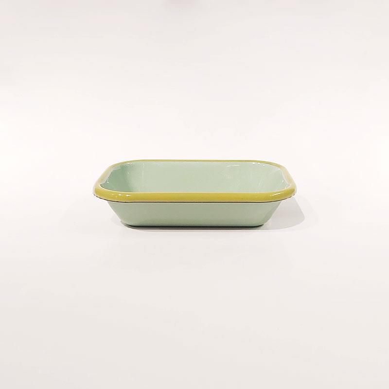 Emaye Meze Tabağı Nil Yeşil Kordon F. Yeşil 17 x 12 cm