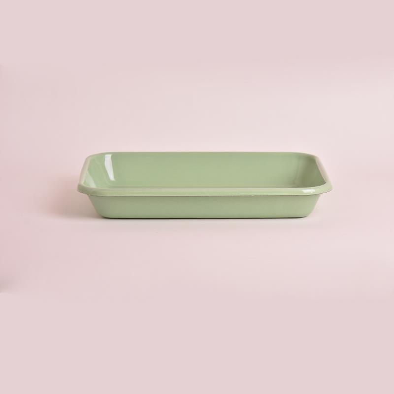 Emaye Meze Tabağı Nil Yeşil 27 x 19 cm