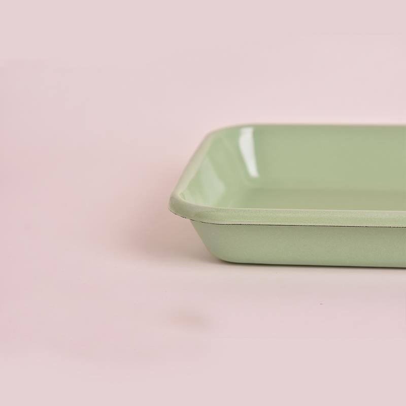 Emaye Meze Tabağı Nil Yeşil 27 x 19 cm