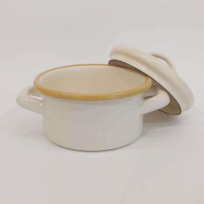 Emaye Mini Tencere 12 cm Bal