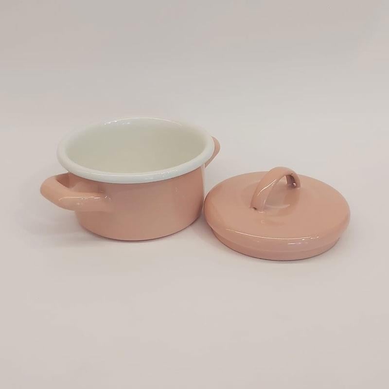 Emaye Mini Tencere 12 cm Yavruağzı