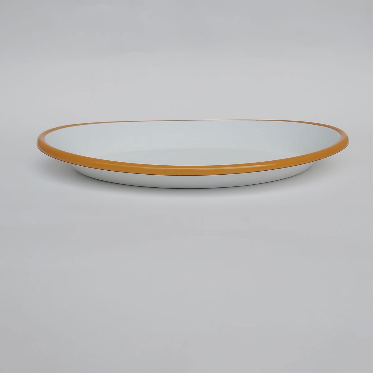Emaye Oval İskender Tabağı Oksit Sarı 30x20 cm