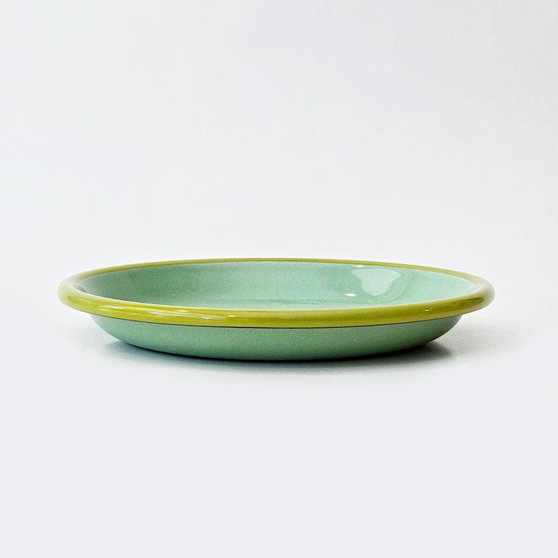 Emaye Tabak 20 cm Nil Yeşili Kordon F.Yeşil