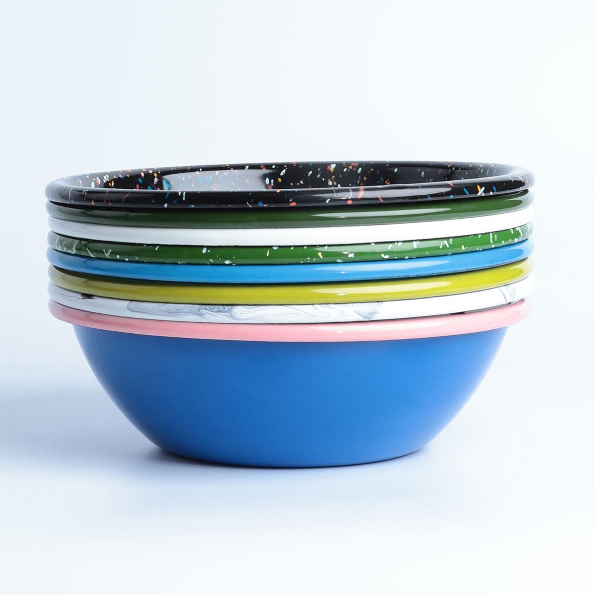 Emayra Emaye Salata Kasesi 20 cm | Gök Mavi Kordon Yeşil