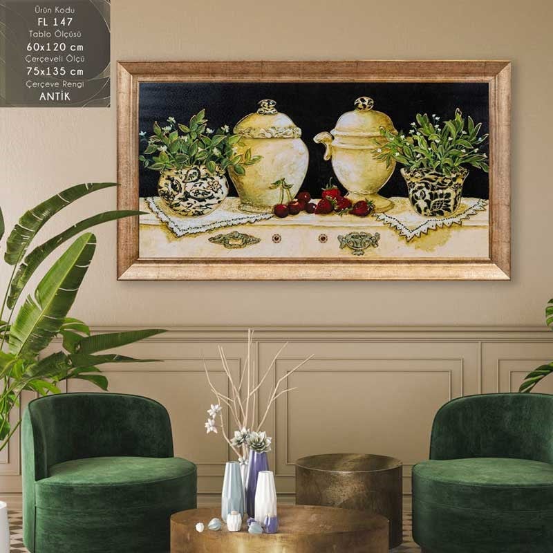 FL 147 Çerçeveli Tablo - Kare Home