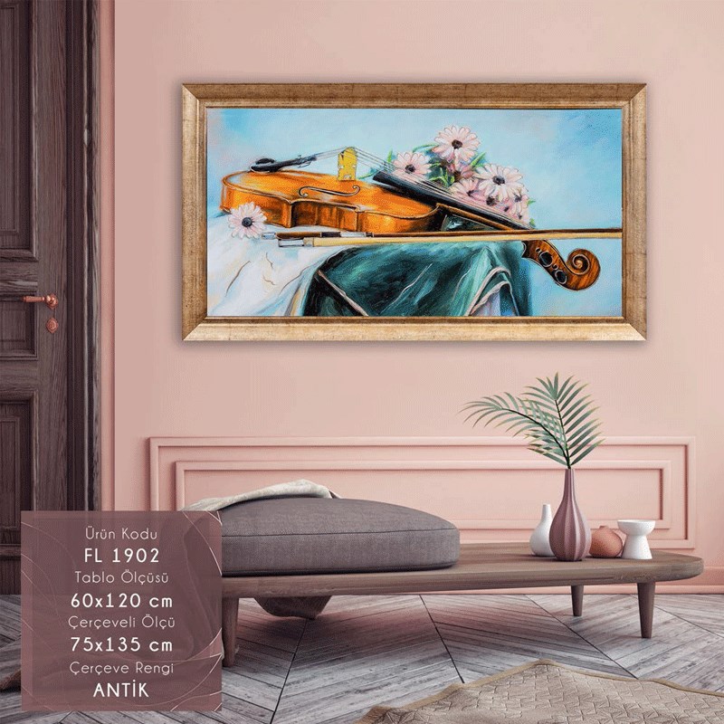 FL 1902 Çerçeveli Tablo - Kare Home