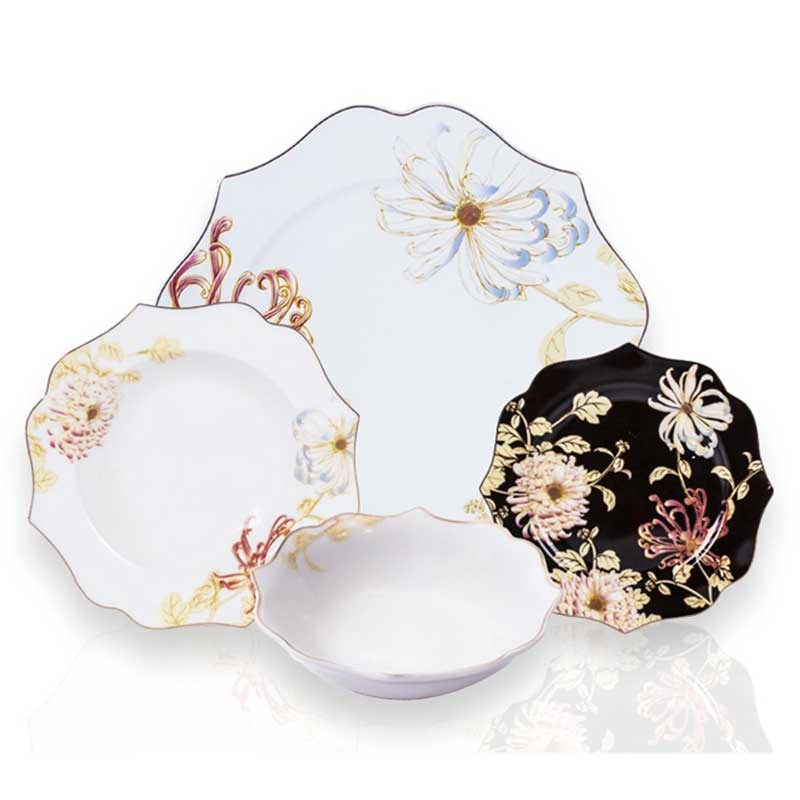 Floral 24 Parça Bone China Yemek Takımı
