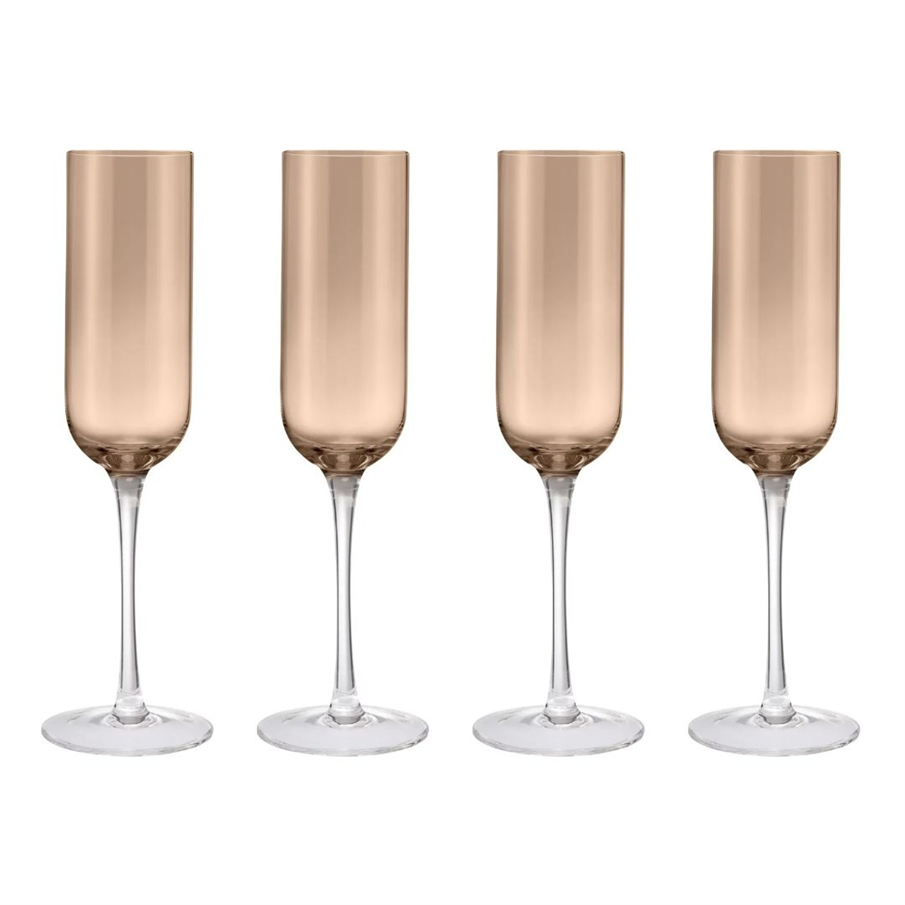 FUUMI 4lü Şampanya Kadehi Seti Kahve Renk - 220 ml
