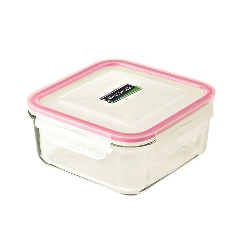 Glasslock Kare Cam Saklama Kabı 1200 ml - Büyük Boy, Fırın Uyumlu, Sızdırmaz Temperli Cam