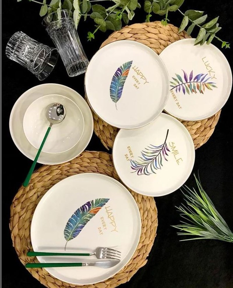 Happy Bone China 24 Parça Yemek Takımı