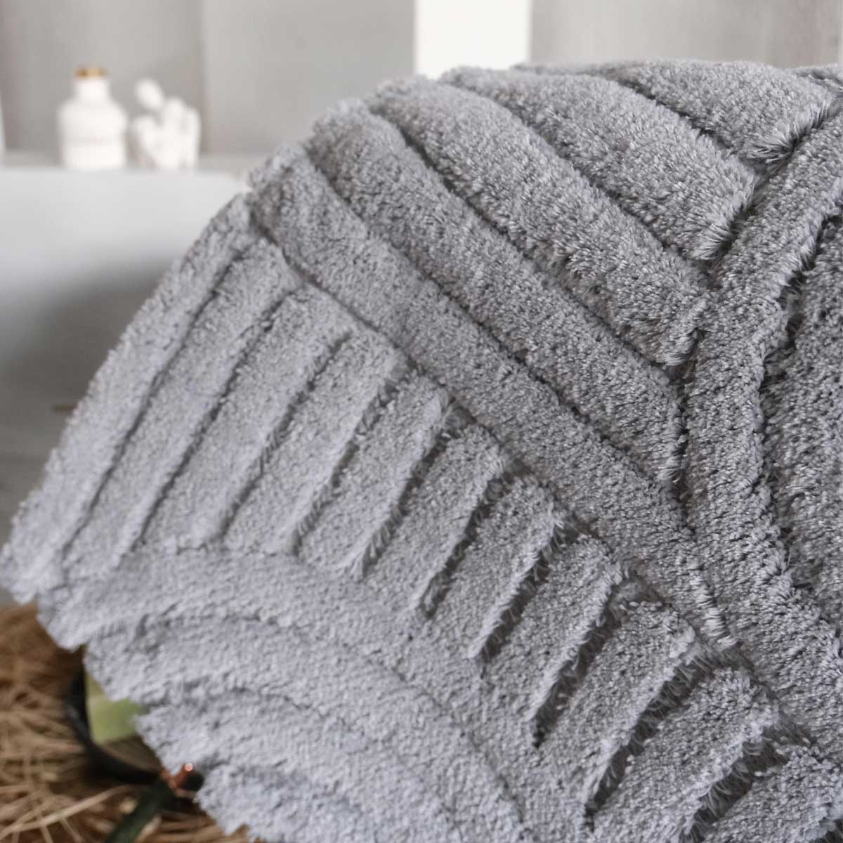 HCW Babil 2li Banyo Paspas Seti Gri 40x60-60x100 cm