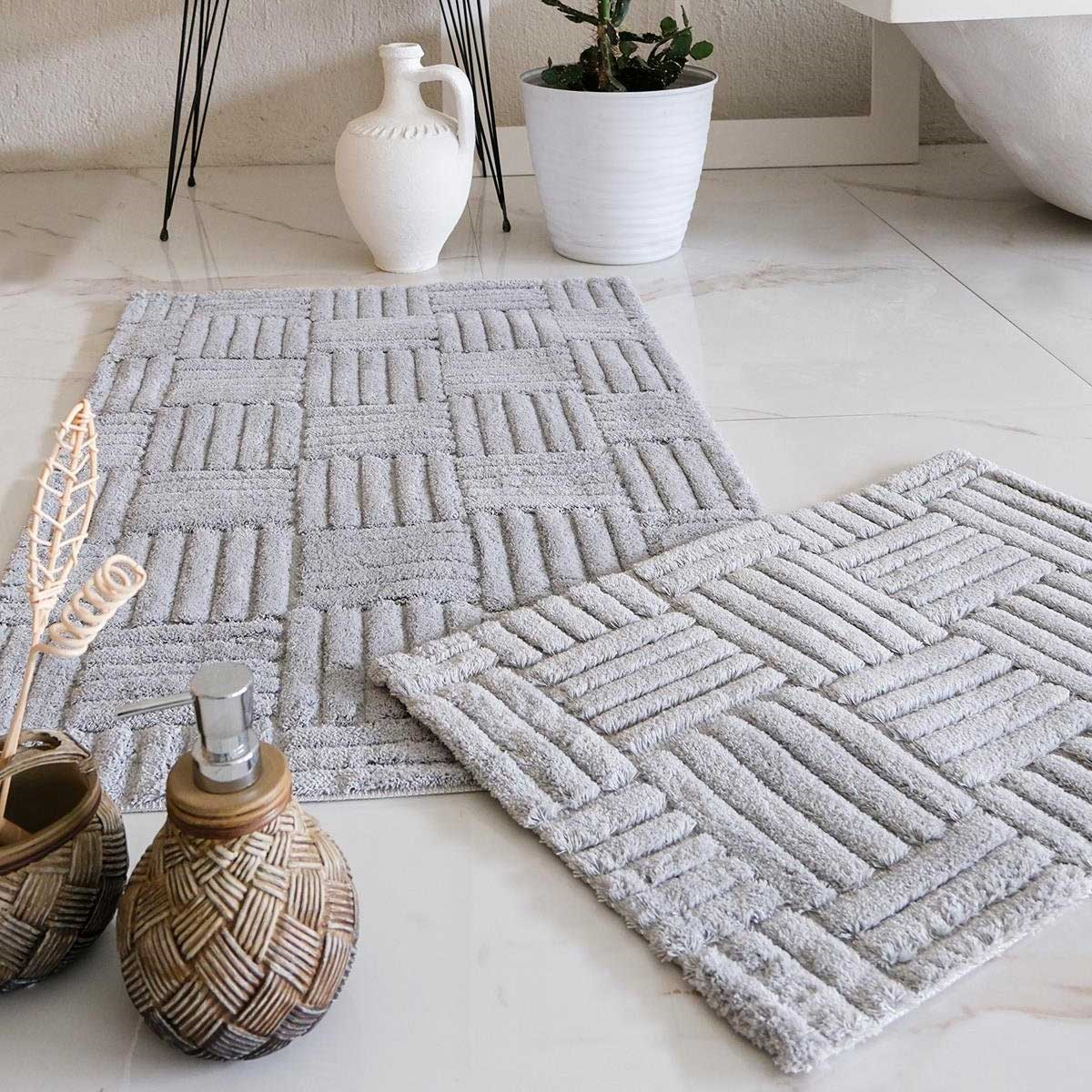 HCW Cubin 2li Banyo Paspas Seti Gri 40x60-60x100 cm