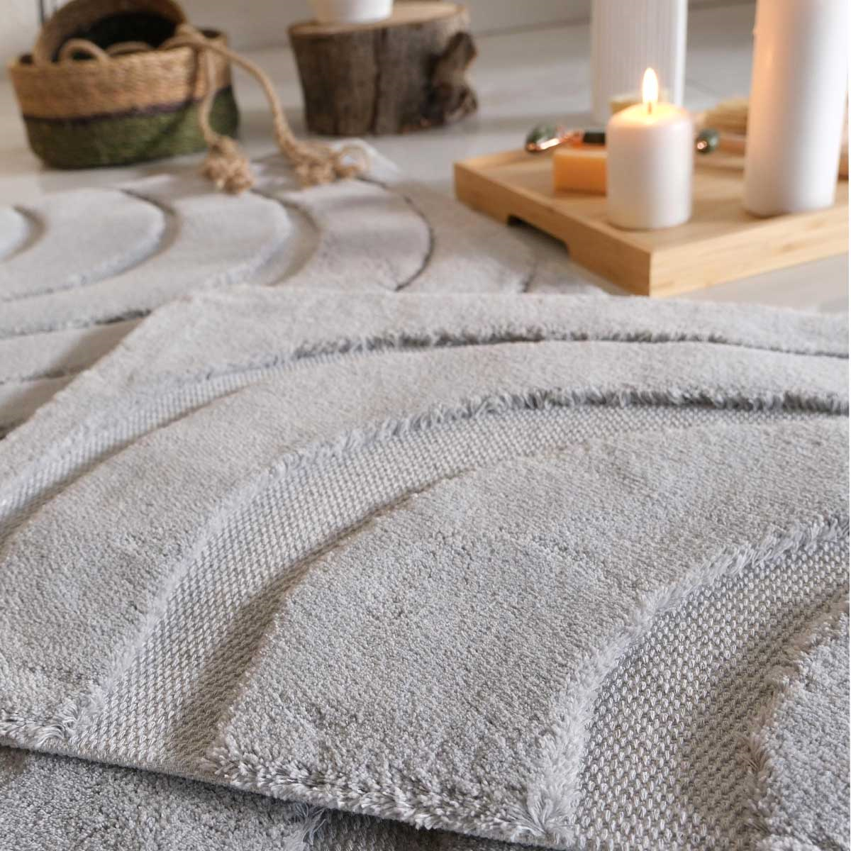 HCW Vaven 2li Banyo Paspas Seti Gri 40x60-60x100 cm