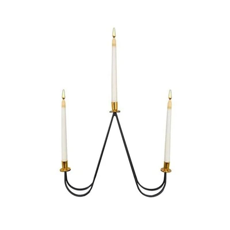 H&R 3'lü W Siyah Altın Mumluk - Hera