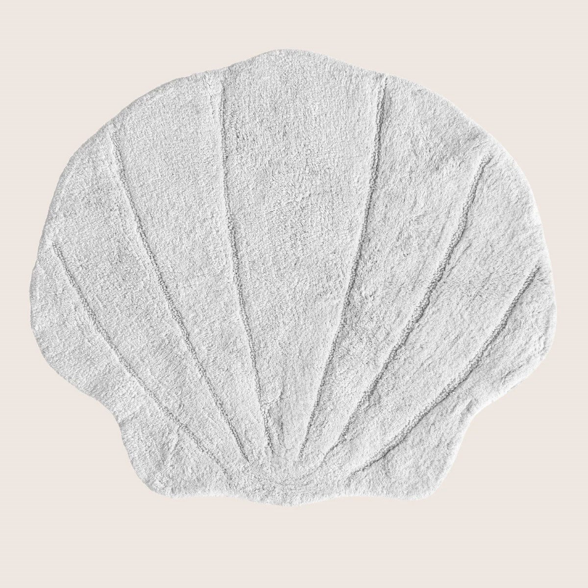 İrya Le Perla Bambu Banyo Paspası | Deniz Kabuğu Formu Gri 80x90