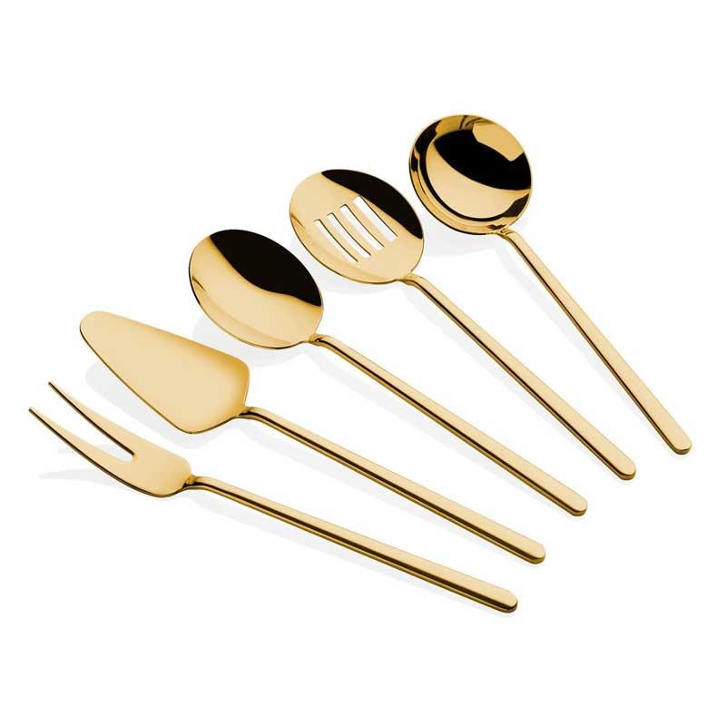 Jesse 5 Parça Servis Seti Altın