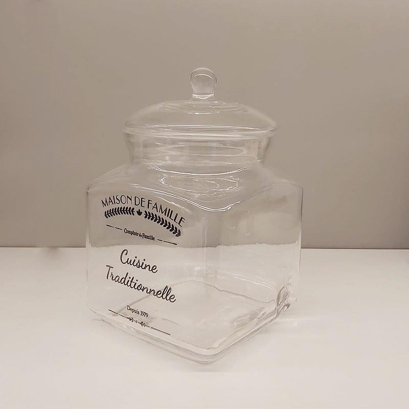 Kapaklı Cam Saklama Kabı 18 cm