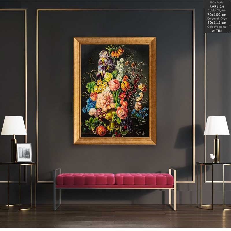 KARE 16 Çerçeveli Tablo - ÇAMLICA HOME