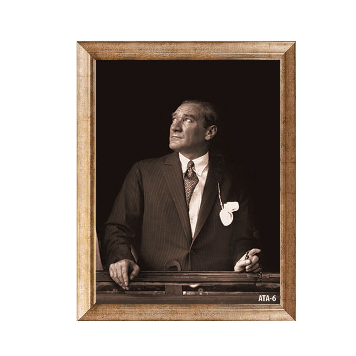 Makam Odası İçin Karizmatik Atatürk Portresi | Lüks Ofis Duvar Sanatı