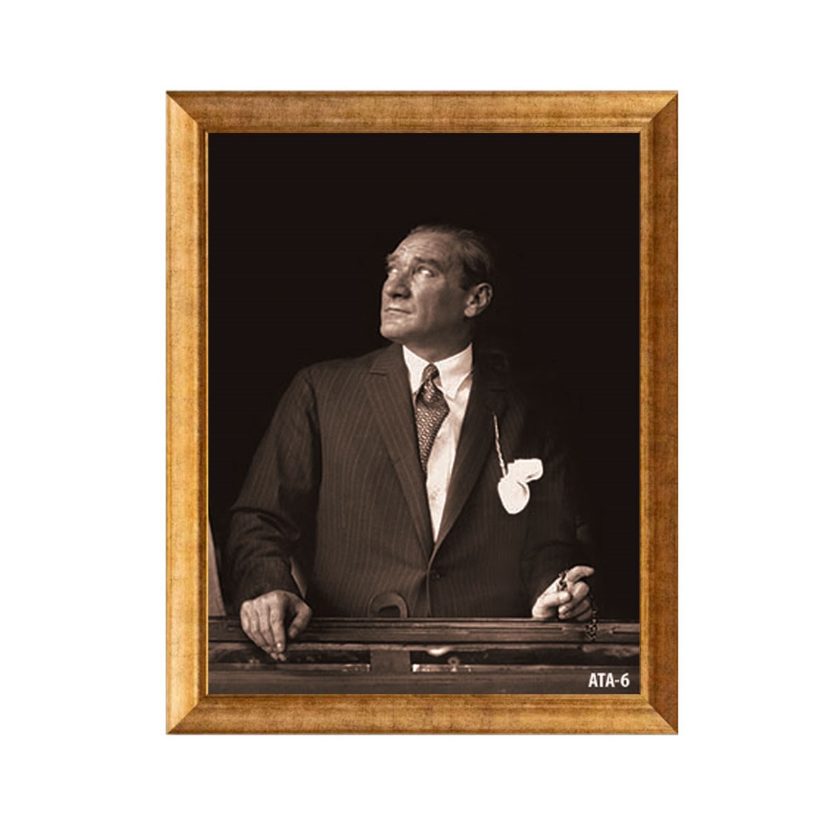 Makam Odası İçin Karizmatik Atatürk Portresi | Lüks Ofis Duvar Sanatı