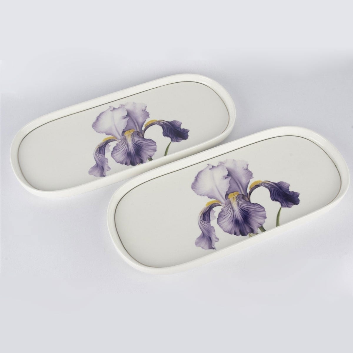 Mikasa Moor Art Of Botanica Lila Çiçek Desenli 2li Oval Sunum Tabağı 35x15 cm
